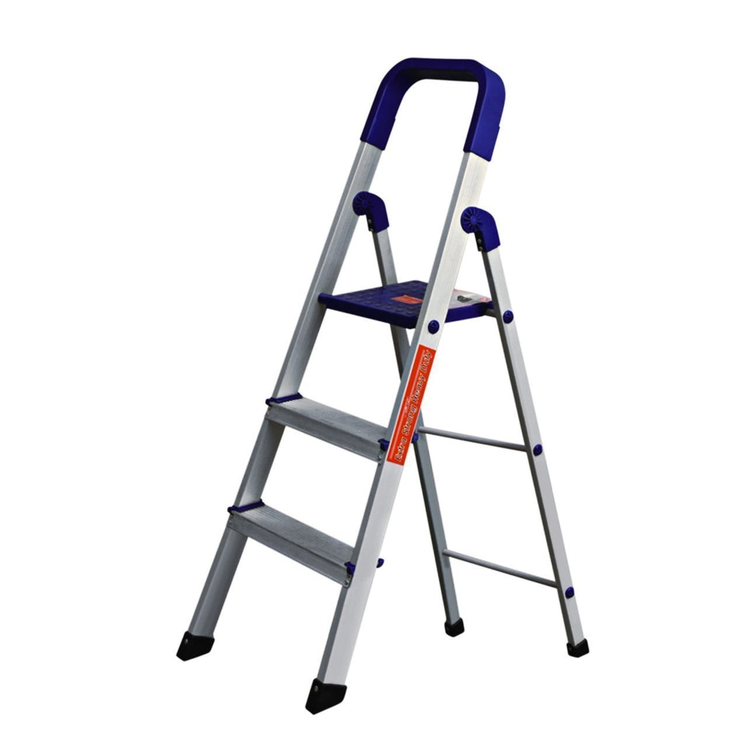 3-Step Parasnath Aluminium Folding Ladder 3.2 Ft with Anti-Skid Wide Steps