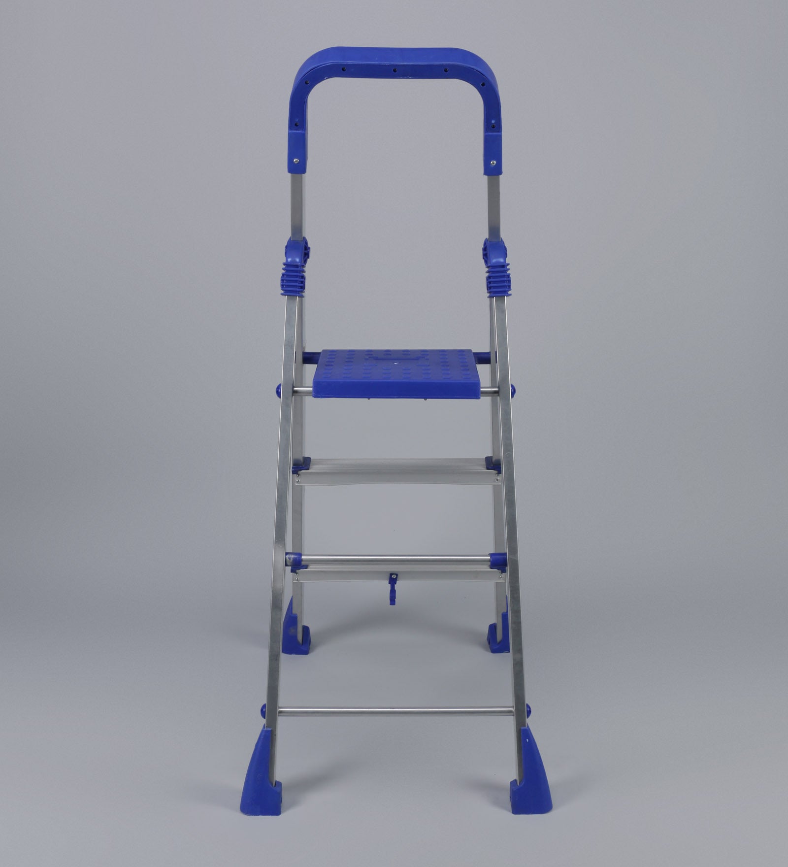 3-Step Parasnath Aluminium Folding Ladder 3.2 Ft with Anti-Skid Wide Steps