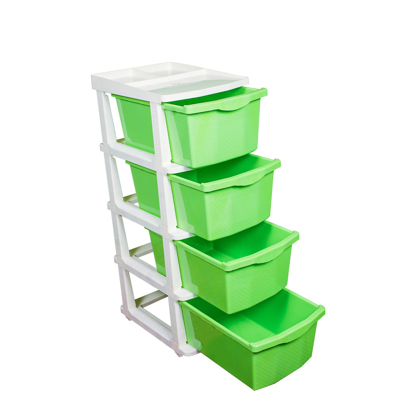 Parasnath Boxo 4 Layer Green Drawer – Multi-purpose storage with wheels