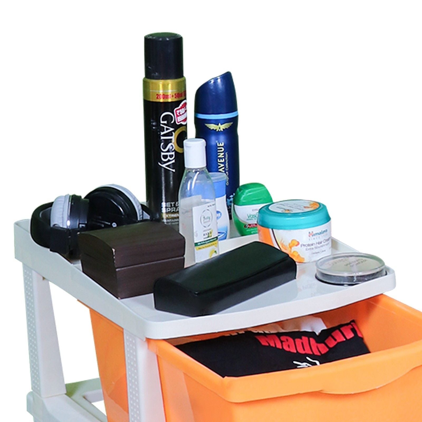 Parasnath Boxo 5 Layer Orange Drawer – Multi-purpose storage with wheels