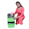 Parasnath Boxo 2 Layer Green Drawer – Multi-Purpose Plastic Storage Organizer with Wheels