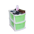 Parasnath Boxo 2 Layer Green Drawer – Multi-Purpose Plastic Storage Organizer with Wheels
