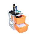 PARASNATH Boxo 2 Layer (Orange) Multi-Purpose Modular Drawer Storage 