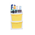 Parasnath Boxo 2 Layer Yellow Drawer – Multi-Purpose Plastic Storage Organizer with Wheels