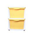 Parasnath Boxo 2 Layer Yellow Drawer – Multi-Purpose Plastic Storage Organizer with Wheels