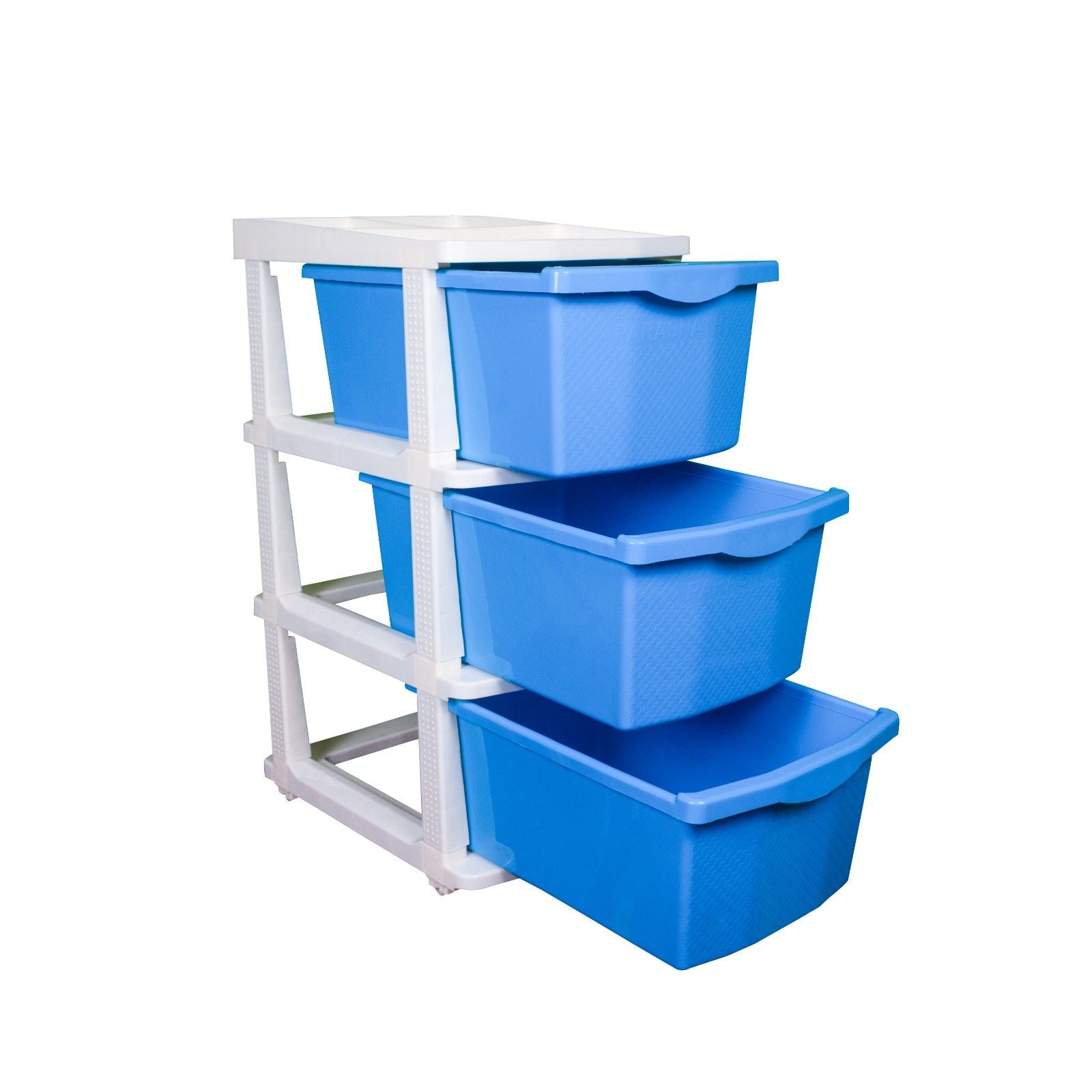 Parasnath Boxo 3 Layer Blue Drawer – Multi-purpose storage with wheels