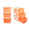 Parasnath Boxo 3 Layer Orange Drawer – Multi-purpose storage with wheels