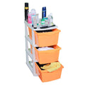 Parasnath Boxo 3 Layer Orange Drawer – Multi-purpose storage with wheels