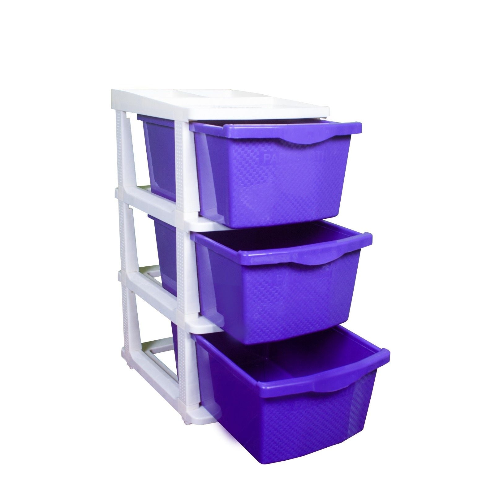 Parasnath Boxo 3 Layer Purple Drawer – Multi-purpose storage with wheels