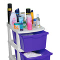 Parasnath Boxo 3 Layer Purple Drawer – Multi-purpose storage with wheels