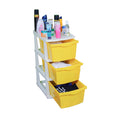 Parasnath Boxo 3 Layer Yellow Drawer – Multi-purpose storage with wheels