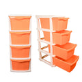 Parasnath Boxo 4 Layer Orange  Drawer – Multi-purpose storage with wheels