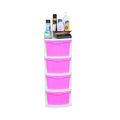 Parasnath Boxo 4 Layer Pink  Drawer – Multi-purpose storage with wheels