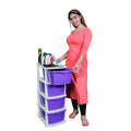 Parasnath Boxo 4 Layer Purple  Drawer – Multi-purpose storage with wheels