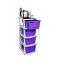 Parasnath Boxo 4 Layer Purple  Drawer – Multi-purpose storage with wheels