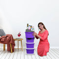 Parasnath Boxo 4 Layer Purple  Drawer – Multi-purpose storage with wheels
