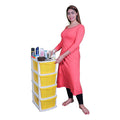 Parasnath Boxo 4 Layer Yellow  Drawer – Multi-purpose storage with wheels