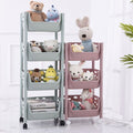 Parasnath 4 Layer Ivory Fruit & Vegetable Trolley – Kitchen Storage Organizer