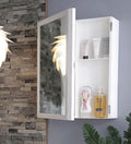 Parasnath Flora Bathroom Cabinet with Mirror 5-Compartment Wall-Mounted Storage