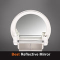 Parasnath White Plastic Bathroom Cabinet Mirror 5-Compartment Wall-Mounted Storage