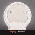 Parasnath White Plastic Bathroom Cabinet Mirror 5-Compartment Wall-Mounted Storage