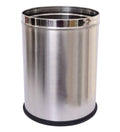 Parasnath Stainless Steel Plain Open Dustbin, 11L - 10X15 Inch - PARASNATH