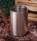 Parasnath Stainless Steel Plain Open Dustbin, 11L - 10X15 Inch - PARASNATH