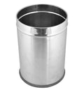 Parasnath Stainless Steel Plain Open Dustbin, 11L - 10X15 Inch - PARASNATH