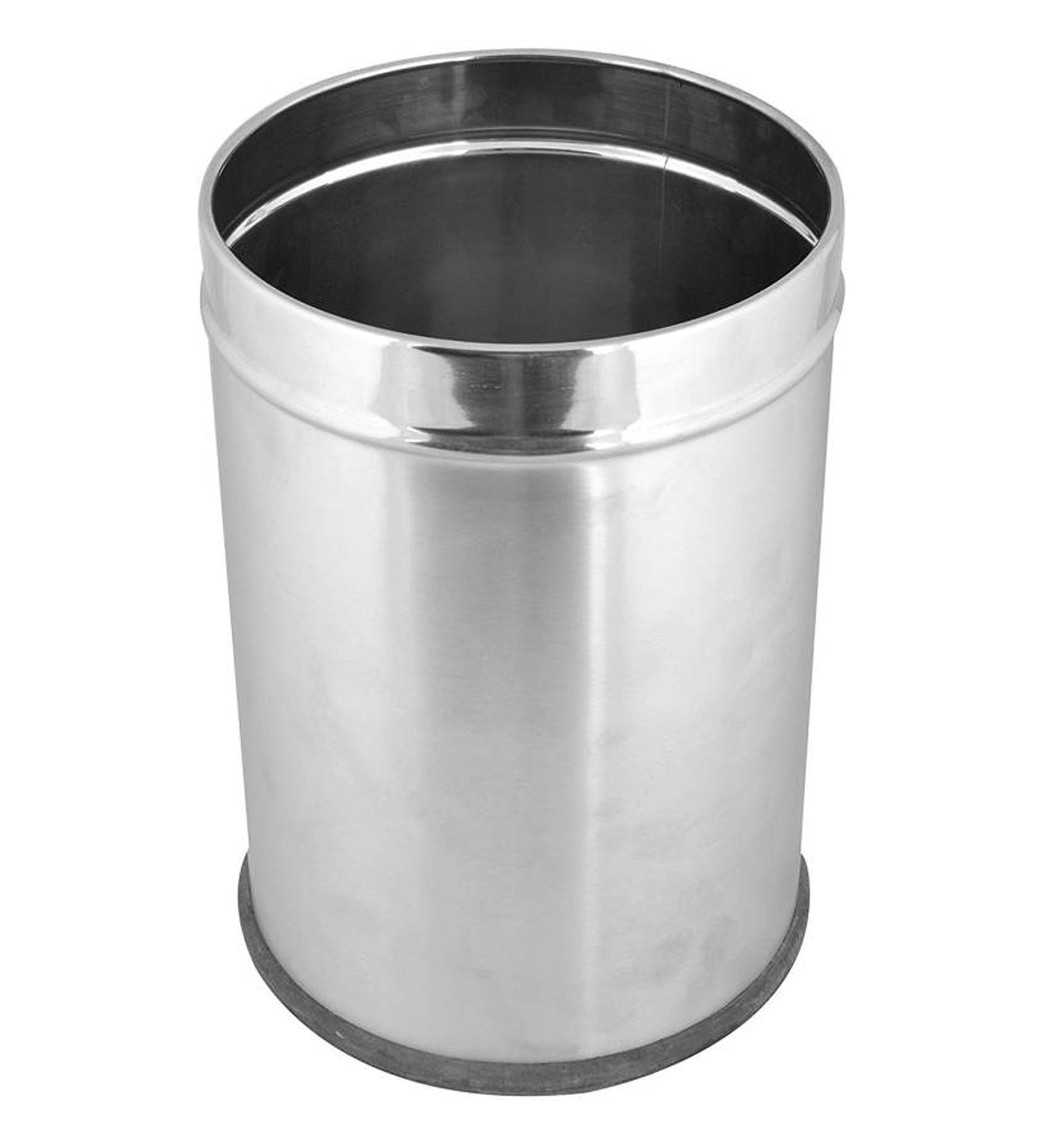 Parasnath Stainless Steel Plain Open Dustbin, 11L - 10X15 Inch - PARASNATH
